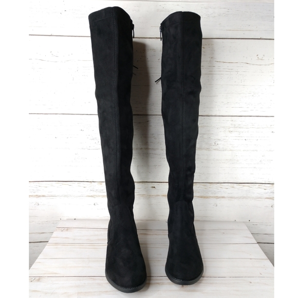 Top Moda Over The Knee Faux Suede Boots - Picture 4 of 11
